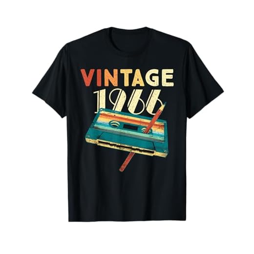 Vintage 1966 Music Cassette Regalos de 57 años de edad Camiseta