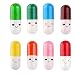 Honbay 50 Pcs Message in a Bottle Capsule Letter Cute Love Friendship Half Color Pill