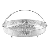 Multifunctional All-In-One Pan Steamer Basket with Handle, Household Stainless Steel Draining Basket Fine Mesh Steam, Dishwasher Safe, Perfect for Steaming Vegetables, Easy Use (L-10IN)