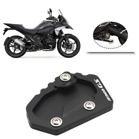 Plaque D’extension De Béquille Latérale Pour BMW R 1300 GS – Aluminium CNC Anodisé Noir, Compatible 2023-2025, Stabilisation Améliorée - 4