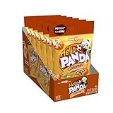 Meiji Hello Panda Cookies, Caramel Crème Filled - 2.2 oz, Pack of 6 - Bite Sized Cookies with Fun Panda Sports