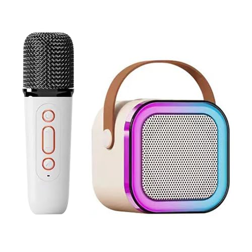 Marhynchus Mini Karaoke Player Wireless Microphone Light Effects Portable Karaoke Machine for Party Plastic (#2)