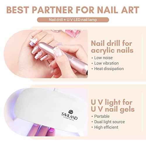 Saviland US3WT00270 Acrylic Nail Kit With Drill: Starter Nails Kit Acrylic Set thumb #2