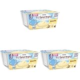Nestlé Bébé P'tit Gourmand Saveur Vanille - Laitage dès 6 mois - 4 x 100g (Lot de 3)