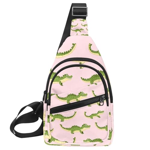 Sac à dos en bandoulière crocodile vert pour éviter les poches pleines