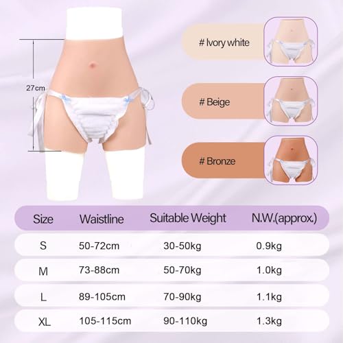 Silueta femenina realista con boxers en silicona para mtf drag 5