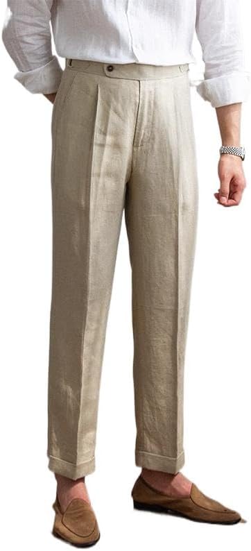 Size 34 w x 30 L pattern Men's Dress Pants High-Waisted Lightweight Casual Suit Pants for Men