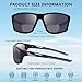 DEHOTRE 2 Pack Bifocal Reading Sunglasses Men Wrap Around Sports Sun Readers Outdoor Clear Top Soft Nose Pads PC Frame UV400 Black & Grey 2.00