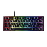 Razer Huntsman Mini (Purple Switch) - 60% Compact Gaming Keyboard (Clicky Optical-Mechanical Switches, Doubleshot PBT Keycaps, Detachable USB-C Cable) US Layout | Black (Renewed)