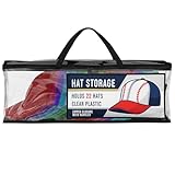 Houseables Hat Storage Organizer, Baseball Cap Bag, Washer Case, 23