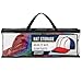 Houseables Hat Storage Organizer, Baseball Cap Bag, Washer Case, 23" x 6" x 8", Clear Plastic, Stand Holder, Black Handles, Box with Zipper Closure, Stores & Racks 15 Hats, Dirt & Dust Protection