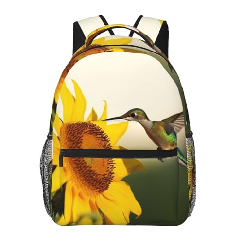 Sac à dos voyage ordinateur colibri tournesol léger et imperméable