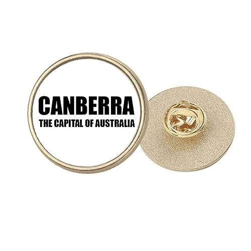 Broche ronde en métal doré Canberra bijou de créateur pour femme et homme