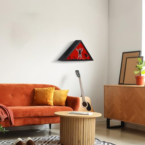 Boîte de rangement drapeaux bois housse de protection triangulaire - 6