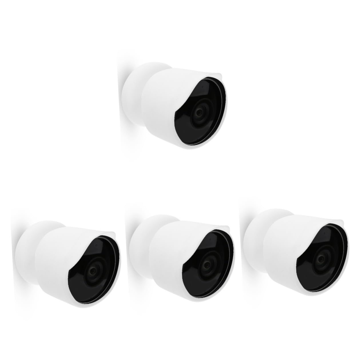 4pcs Camera Case Security Camera Sleeve Goo- Doorbell Camera Goo- Camera Outdoor Nest Camera Weatherproof Protective Housing Case Goo- Nest Silica Gel White Camera Bag