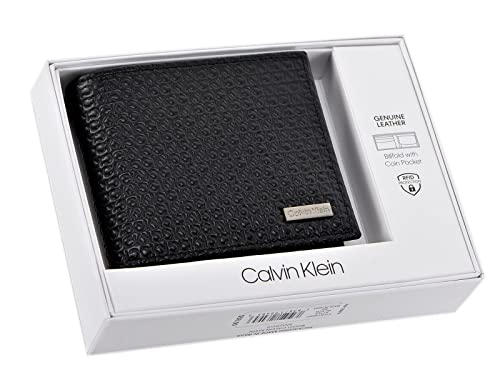 Calvin Klein Men's Genuine Leather Wallet with RFID Protection, Black, Standard, American3