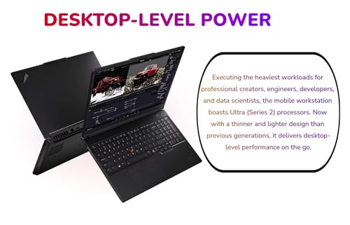 Image of New ThinkPad P16 Gen 3 Mobile Workstation AI Laptop 16″ 3.2K OLED TouchScreen 24-Cores Ultra 9 275HX 128GB RAM 8TB SSD(2 x 4 TB) RTX PRO 5000 Blackwell 24GB GDDR7 5MP RGB+IR Cam Backlit Win 11 Pro
