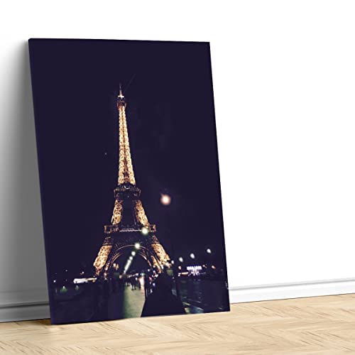 Tableau Tour Eiffel de nuit pour salon moderne chic 40x53cm - 4