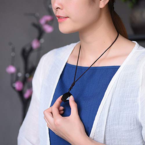 Black Obsidian Necklace Men Hexagram Natural Stone Crystal Pendant for Women Protection Premium Talisman Necklaces Couples Gift4