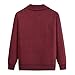 Men's Knit Lined Baggy Fall Winter Sweater Lapel Warm Full Zip Solid Sweater Thick Long Sleeve Outdoor Sweaters (Wine Red,Medium)