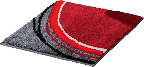 Erwin Müller WC-Vorlage ohne Ausschnitt Mykonos, rutschhemmend rot Größe 50x50 cm - kuscheliger...