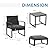 JOIVI 5 Pieces Patio Bistro Set, PE Wicker Outdoor Patio Furniture Set, Modern Rattan Patio Chairs with Table & Ottomans, Patio Conversation Sets for Balcony, Front Porch, Poolside, Gray Cushion