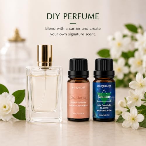 Image of BURIBURI Gardenia Jasmine Essential Oil Set for Custom Perfume & Diffusers