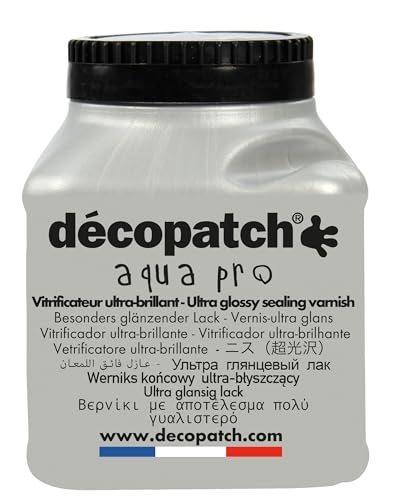Décopatch VAUB180AO - Un pot de Vernis vitrificateur aquapro 180 ml, aspect Brillant