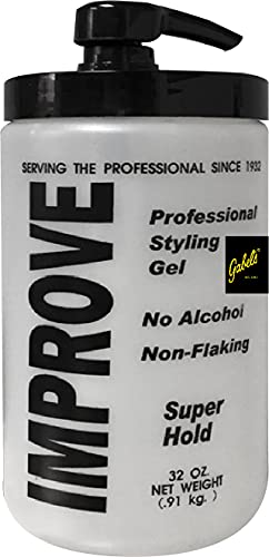 Gabel's Improve Styling Gel Clear (32oz /2 lb) with pump by Gabel's. Manufacturer Direct. Exclusive Gabel's official Logo Black label Packed in Box