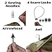 Stilvolle Tools Survival Card Tool Hook Size That Contains The 12 Features to Help Survival Card 12 Survival time to Card Size, Hook Small, Arrowhead A, Arrowhead B, (Black)