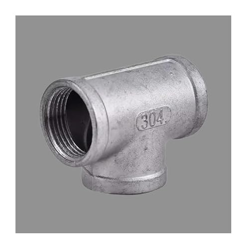 AARTERZZA Ss304 Stainless Steel Internal Thread Equal Diameter Internal Thread Three-Way Joint Water Heating Fittings 2to 6minutes 1 Inches(DN15)