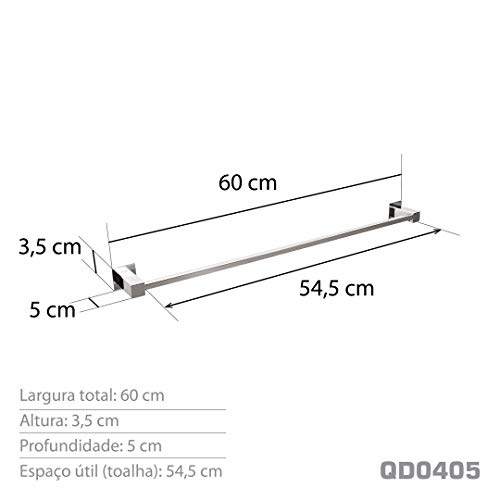 Toalheiro 60 cm Inox - Kromus - QD0405