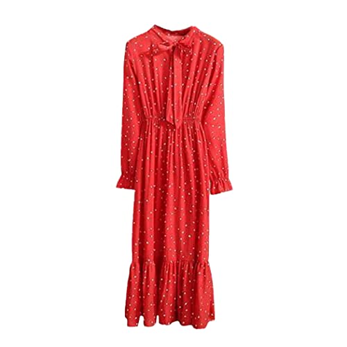 Robe plissée coréenne en tricot d'hiver décontractée à col long M