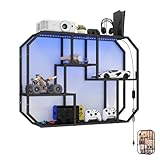 vitrine decoree paris 【ÉCLAIRAGE RGB INTELLIGENT】:Le bandeau étagère lumineuse murale​ intégré offre 7 couleurs vibrantes et jusqu'à 58 modes via l'application​ (9 par télécommande). Transformez votre pièce en une deco murale led​ personnalisée pour le gaming, la détente ou les soirées
