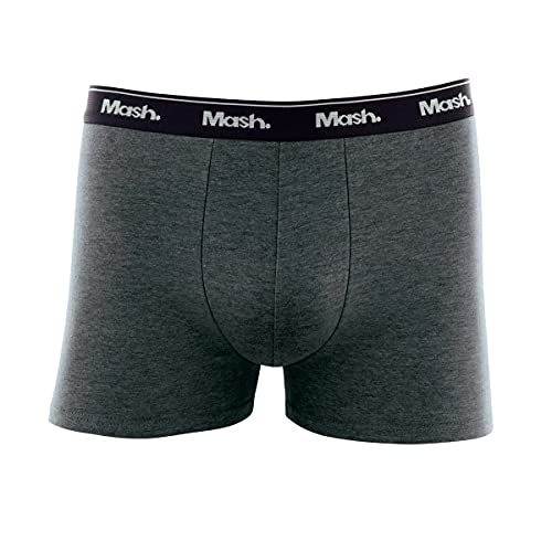 Kit 2 Cuecas Boxer Cot Liso El Bord, Mash, Masculino, Cinza Escuro/Preto, XGG