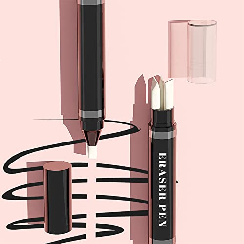 Generic Hosaily 2Pcs Makeup Remover Pen Quick Fix Makeup Cleanser Eraser Pen Correct Makeup Mistakes Makeup Corrector Pen For Eyes Lips Face Correction Eyeliner Lipstick Mascara Fixer With 3 Replacement Heads thumb #6