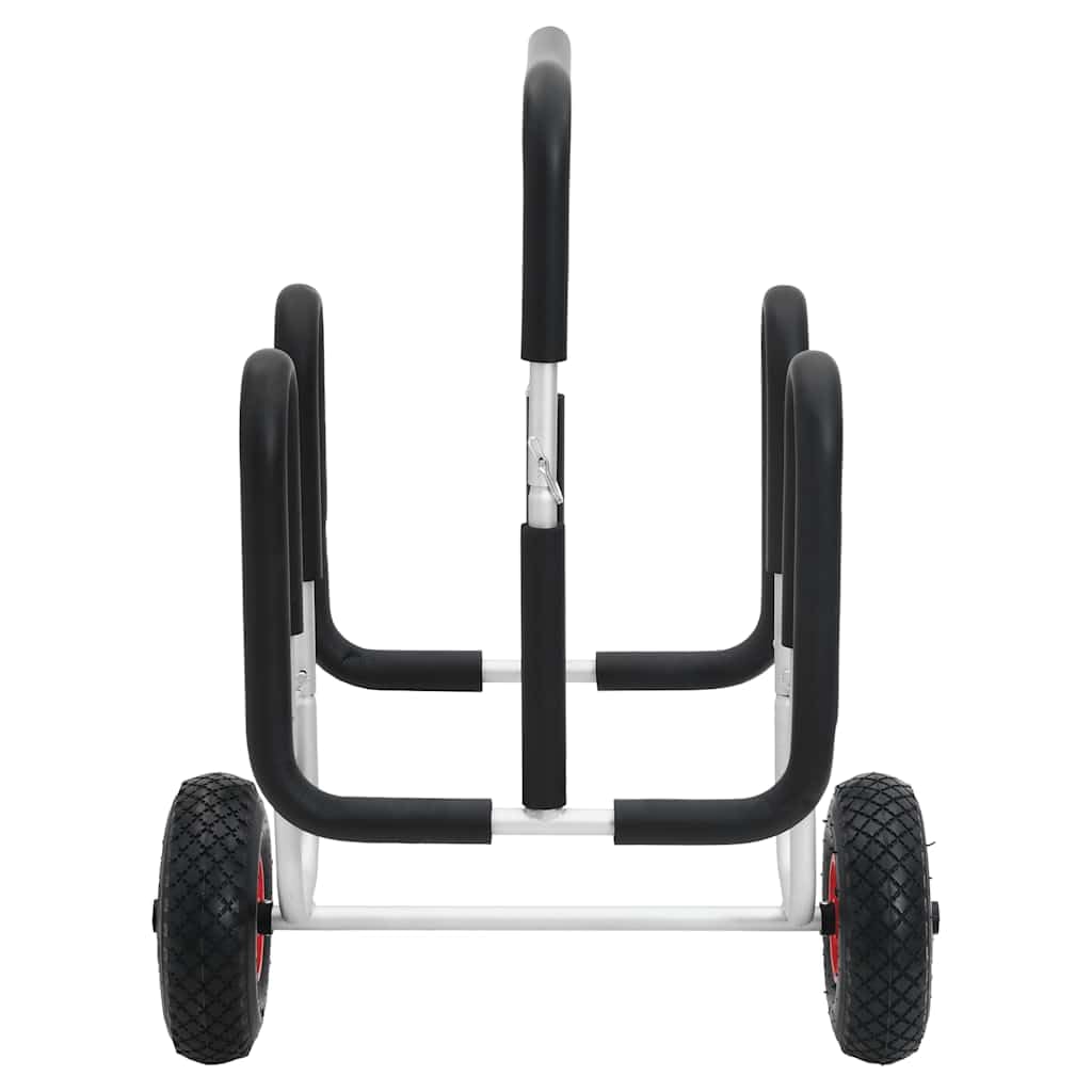 vidaXL SUP Trolley für 2 Surfbretter, Doppel Transportwagen für SUP Board Surfboard, Kanuwagen Bootswagen, 90kg Aluminium