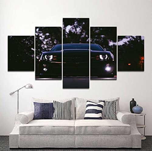 Art mural en toile de 5 pièces prestige avec une peinture de voiture de sport