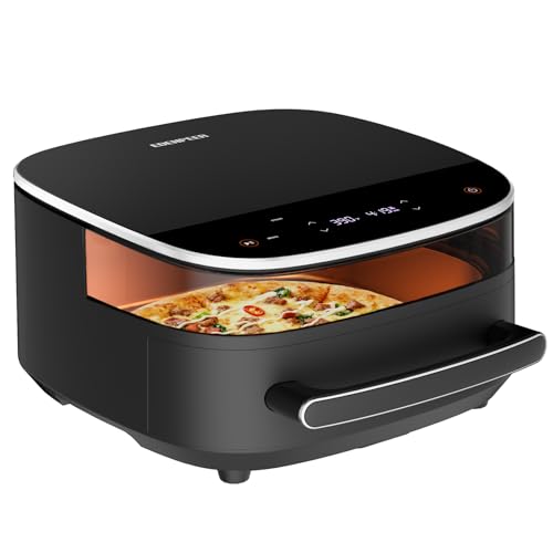 Large Air Fryer 6QT, 11-in-1 Fast Cooking Air Fryer with Top & Bottom Heating, No Flip Needed, Quiet 50dB, Family Size Digital Air Fryer for Healthy Meals, Fits a 12' Pizza or Steaks