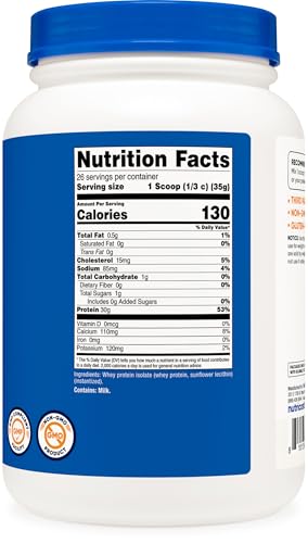 Image of Nutricost Whey Protein Isolate (Unflavored) 2LBS