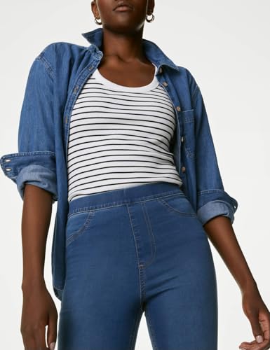 Image of Marks & Spencer Womens Light Wash High Rise Skinny Fit Jegging