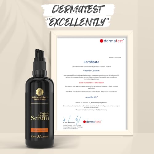 ORGANIC Vitamin C Serum Face • 100ml +Hyaluronic Acid +Panthenol +Vitamin E ✓ 6-fold Vitamin C Serum radiant & pure skin without pimples & redness✓100% Vegan & Organic ✓ Anti Aging MADE IN GERMANY - Image 2