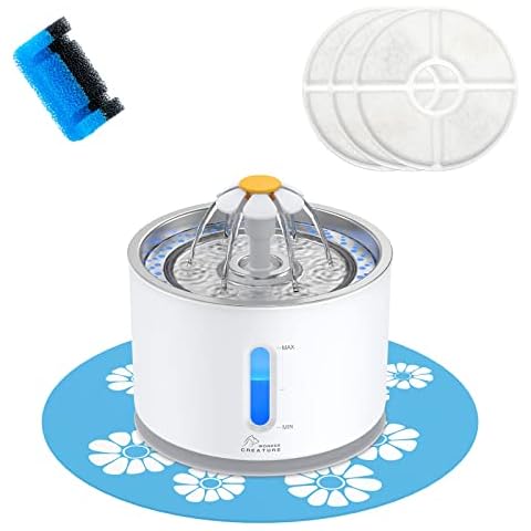 Cat Water Fountain Stainless Steel, 81oz/2.4L Cover