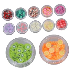 FOMIYES 12 Boxen Polymer Clay Nagelaufkleber