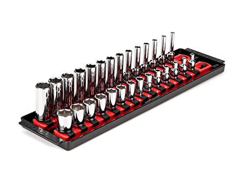 Image of TEKTON 1 /4 Inch Drive 6-Point Socket Set, 28-Piece | SHD90211