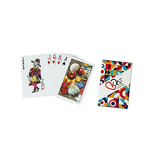 Image of KAT 3 Pieces Playing Cards Pure Plastic 100% PVC Design H I J Multicolour Pack Premium Deck for Bridge Rummy Poker Holi Diwali Taash Game Nights Party & Fun