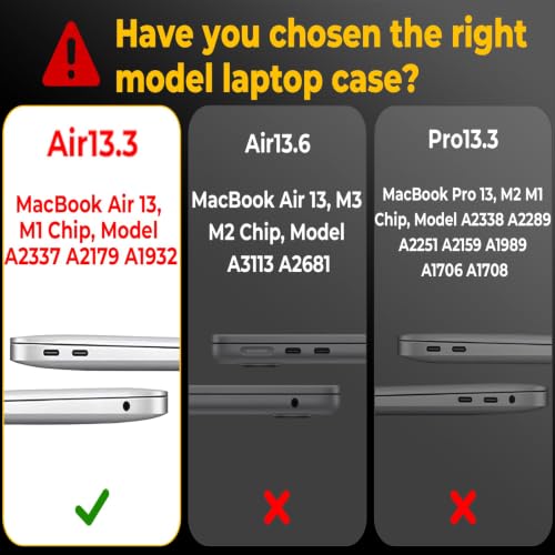 Image of EooCoo Case for MacBook Air 13 inch M1 2020-2018, Sparkly Clear