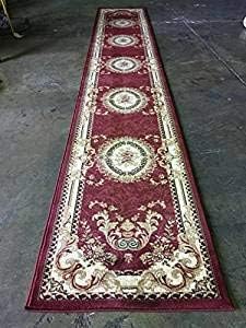 Miniatura 9 de Alfombra tradicional Aubusson larga floral persa de 330.000 puntos, diseño 602 (31 pulgadas x 15 pies 8 pulgadas)