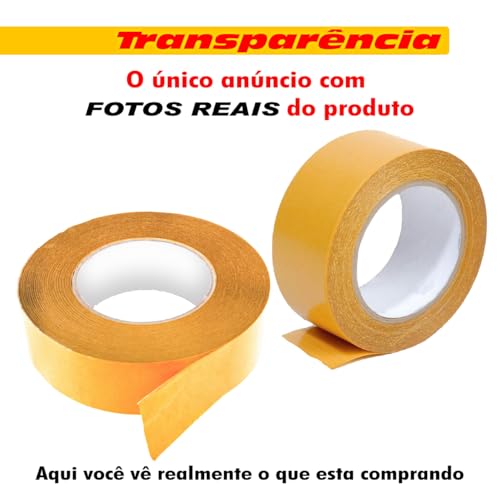Fita Gold 2,5cm x 5mts Protese Capilar Dupla Face Peruca Transparente Adesiva Prova Dagua Amarela Nã