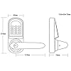 Keypad Door Lock,Digital Keypad Door Lock with Backup Keys, Electronic Keyless Entry by Password Code Combination Open by Card,Code,Key (Left Handle)